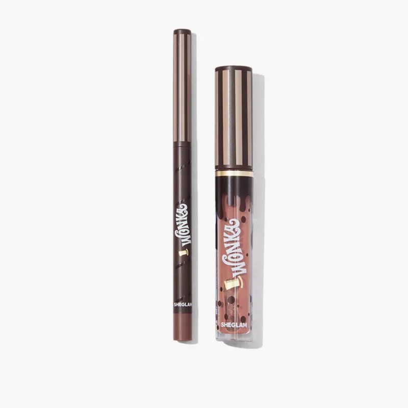 6936410600186 Sheglam Willy Wonka Cocoa Kiss Chocolate Scented Lip Duo - Image 1