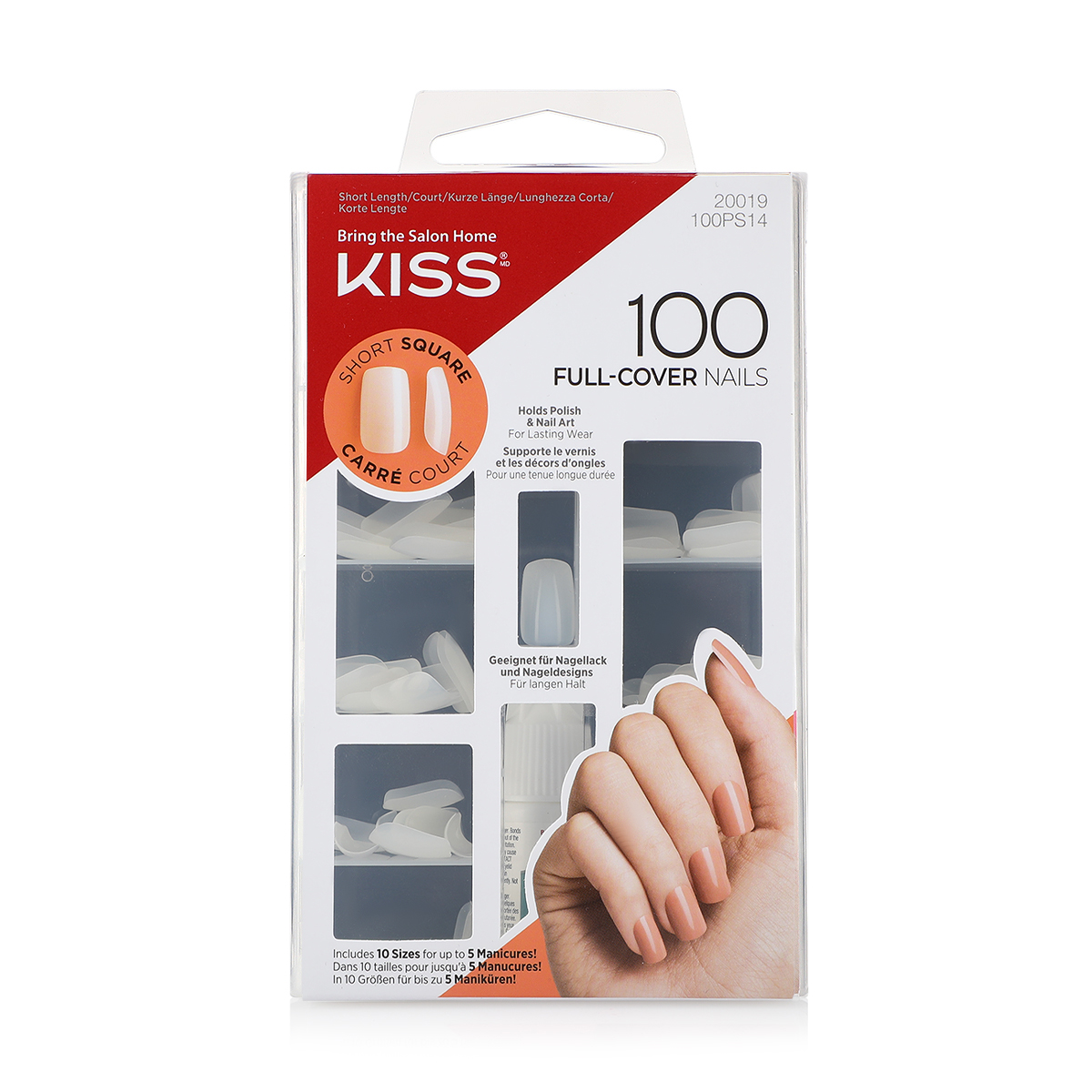 731509200195 A Kiss Full Cover Short Square Kit - Image 1